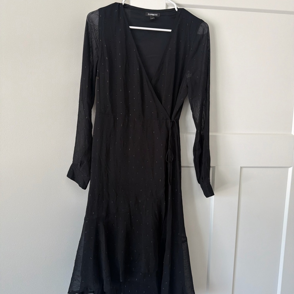 Express Black Long Sleeve Dress